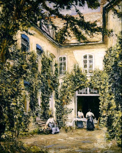 Figuras en un patio, Montreuil-sur-Mer de Philip Wilson Steer