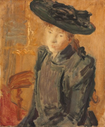 Chica con un gran sombrero de Philip Wilson Steer