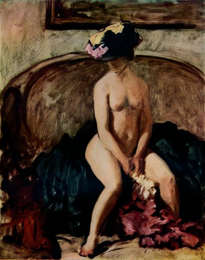 Desnudo sentado: El sombrero negro, c1900 de Philip Wilson Steer