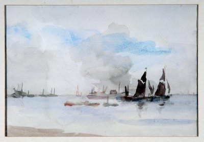 Barcazas del Támesis, Greenhithe de Philip Wilson Steer