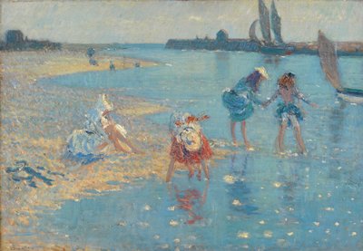Walberswick, niños chapoteando, 1891 de Philip Wilson Steer
