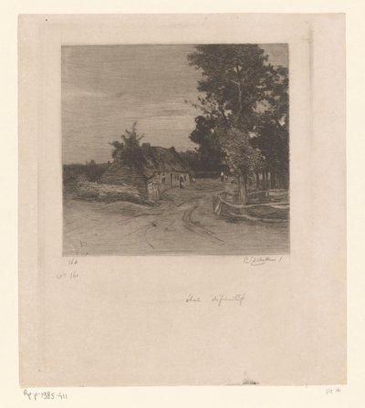 Casa de campo en un camino rural con árboles
Village (título original) de Philip Zilcken (signed by artist)