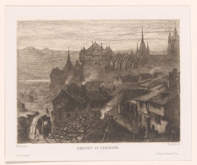 Vista de Friburgo (título original del objeto) de Philip Zilcken