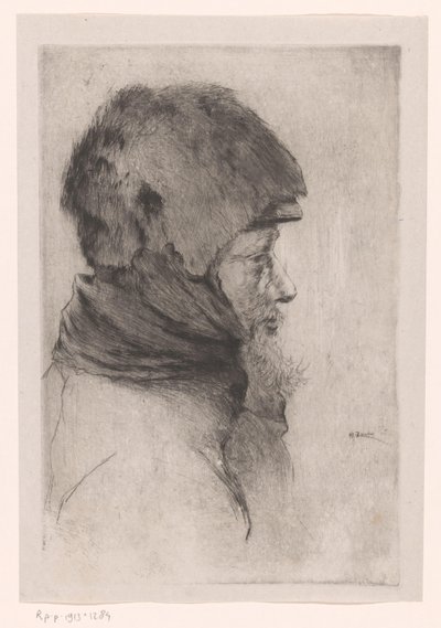 Cabeza de un anciano, en perfil
Vieux Mendiant (título original) de Philip Zilcken
