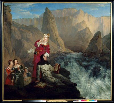 Laure y Petrarca en la Fuente de Vaucluse de Philipe Jacques van Bree