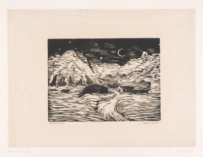 Paisaje nocturno montañoso de Philipp Bauknecht