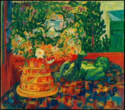 Interior con escultura infantil de Philipp Bauknecht