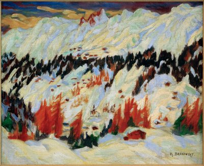 Paisaje de invierno en Davos Frauenkirch de Philipp Bauknecht