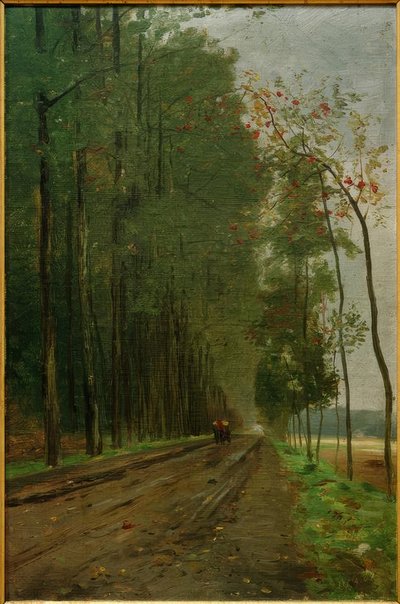Camino en el borde del bosque de Philipp Franck