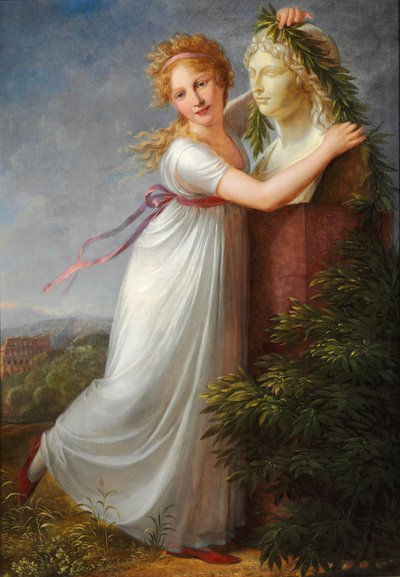 Ida adornando el busto de su madre de Philipp Friedrich von Hetsch
