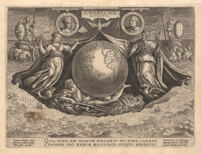 Portada de Americae Retectio de Philipp Galle