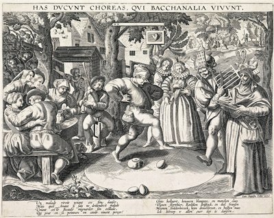 Baile del huevo, c. 1580 de Philipp Galle
