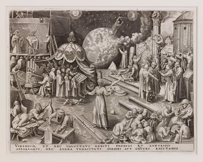 Temperantia Templanza de Las Siete Virtudes, 1560 de Philipp Galle