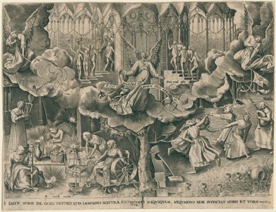 La parábola de las vírgenes prudentes y necias de Philipp Galle