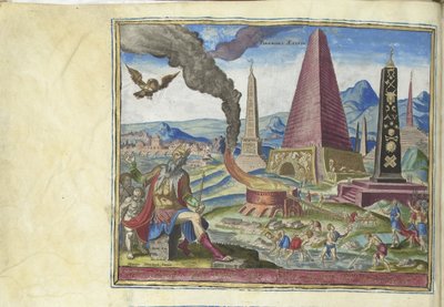 Las pirámides de Egipto de la serie Las Octavas Maravillas del Mundo, 1572 de Philipp Galle