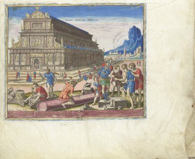 El Templo de Diana en Éfeso de la serie Las Octavas Maravillas del Mundo, 1572 de Philipp Galle