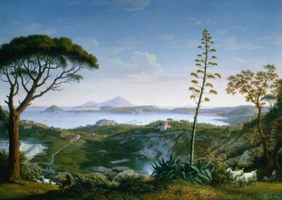 View of the Gulf of Pozzuoli from Solfatara de Philipp Hackert