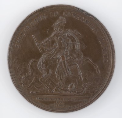 Medalla de bronce que conmemora la muerte de Federico, duque de Schomberg de Philipp Heinrich Müller