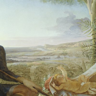 Niño Jesús y paisaje (detalle) de Philipp Otto Runge