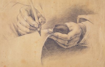 Manos dibujando, 1798 de Philipp Otto Runge