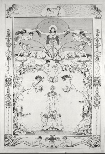 Tarde ... (grabado) de Philipp Otto Runge