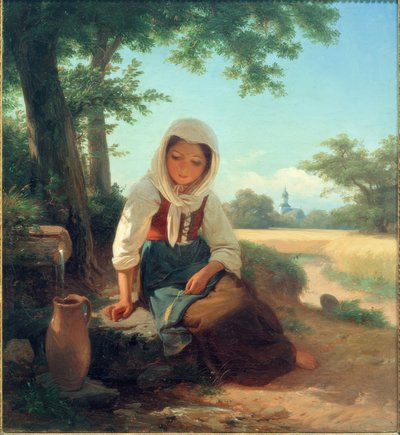 Niña en la fuente de Philipp Rumpf
