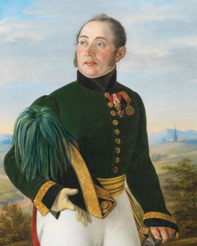 Retrato del mariscal de campo teniente Friedrich von Spannoghe 1782-1850, 1830 de Philipp Stöhr