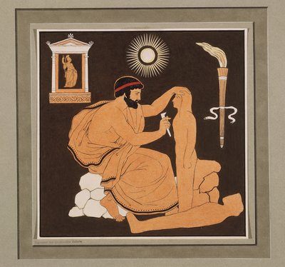 Prometheus formt aus Lehm den Menschen de Philipp Veit