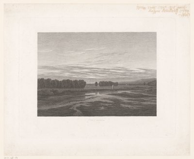 Vista del Elba Abend an der Elba de Philipp Veith