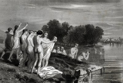 Anabaptismo: Los anabaptistas son cristianos que creen que el bautismo sólo es válido cuando el candidato confiesa su fe en Cristo y quiere ser bautizado. de Philippe Auguste Jeanron