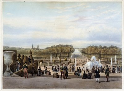 Versalles: le Tapis Vert - en "Paris et ses environs" por Jacottet & Benoist de Philippe Benoist