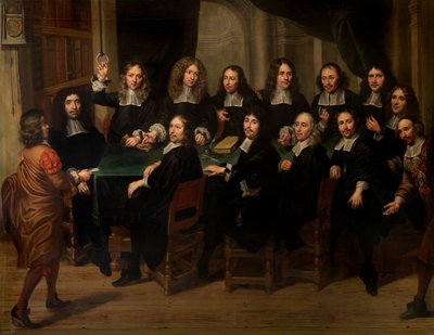 La Junta del Gremio de Cirujanos de Brujas (óleo sobre lienzo) de Philippe Bernaerdt