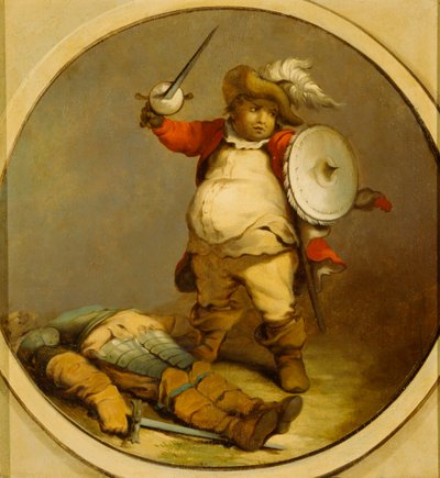 Falstaff con el cuerpo de Hotspur de Philippe Jacques de Loutherbourg