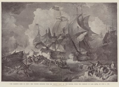 El glorioso primero de junio, la victoria obtenida sobre la flota francesa por los británicos, bajo el mando del conde Howe, el 1 de junio de 1794 de Philippe Jacques de Loutherbourg