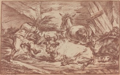 Animales en un Establo de Philippe Jacques de Loutherbourg II