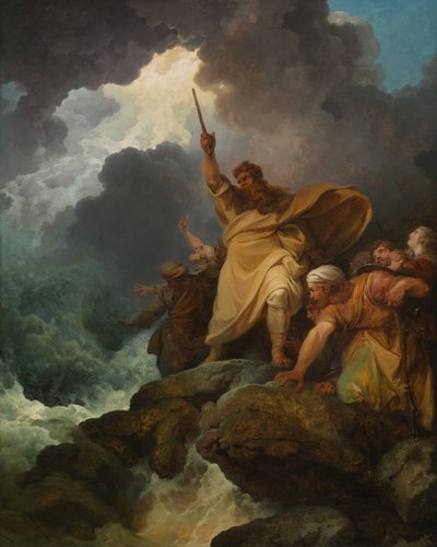 La destrucción del ejército del Faraón de Philippe Jacques de Loutherbourg II