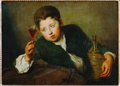 Le jeune degustateur - el joven catador (pintura sobre lienzo) de Philippe Mercier
