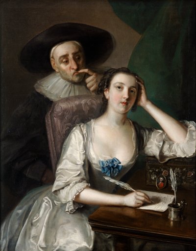 El escritor de cartas (óleo sobre lienzo) de Philippe Mercier