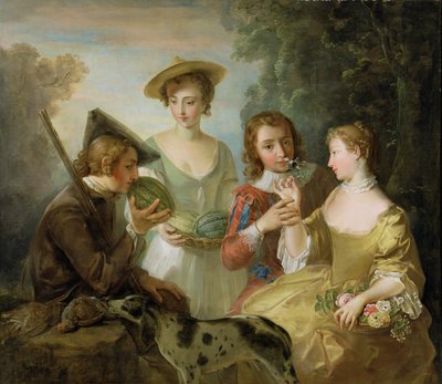 El Sentido del Olfato, c.1744-47 de Philippe Mercier