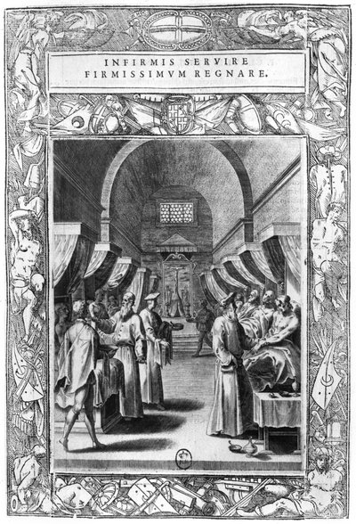 Hospitalarios de la Orden de San Juan de Jerusalén cuidando a los enfermos de Philippe Thomassin