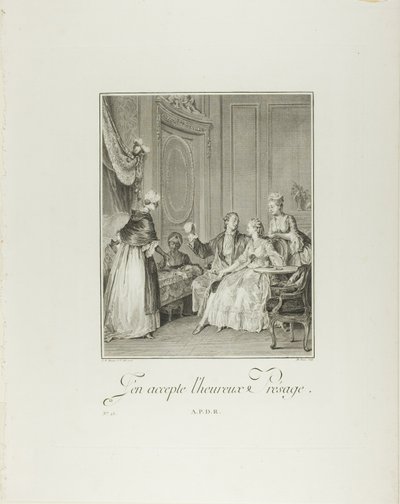 Acepto el feliz presagio, de Monument du Costume Physique et Moral de la fin du Dix-huitième siècle de Philippe Triere