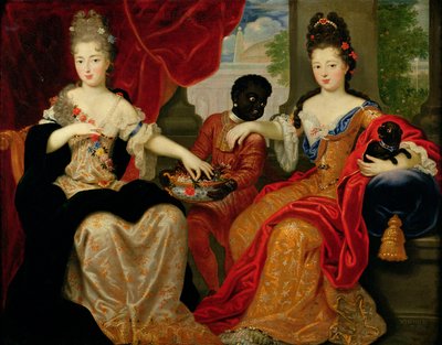 Retrato de Françoise-Marie de Borbón (1677-1749) y Louise-Françoise de Borbón (1673-1743) de Philippe Vignon