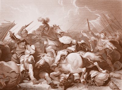 Batalla de Bosworth Field de Philippe de (after) Loutherbourg