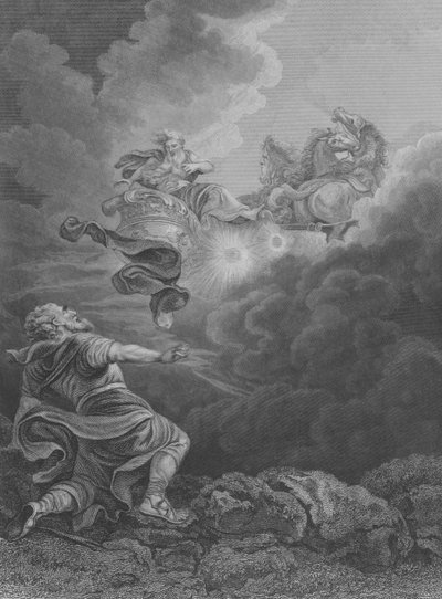 La Ascensión de Elías, 2 Reyes 2, Versículo 1-13 de Philippe de (after) Loutherbourg