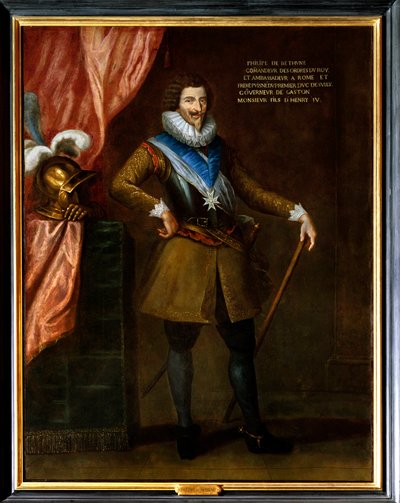 Retrato de Philippe de Béthune, hermano menor de Sully, embajador en Roma (1561-1649). Lleva el collar de la insignia de la Orden del Espíritu Santo. Pintura atribuida a Philippe De Champaigne (1602-1674) de Philippe de (attr. to) Champaigne
