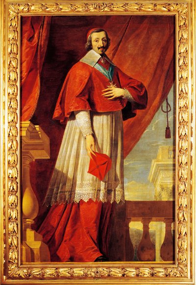 Francia, Fontaine Chaalis, Retrato del estadista y clérigo francés, Cardenal Richelieu de Philippe de (school of) Champaigne