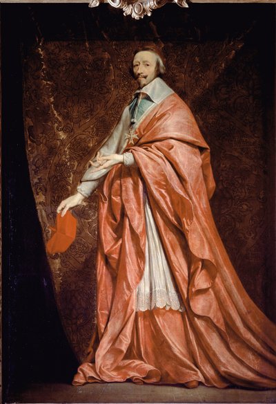 Retrato de cuerpo entero de Armand Jean du Plessis, cardenal de Richelieu, ministro de Luis XIII de Philippe de Champaigne