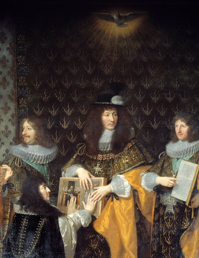 El Rey Luis XIV recibe al caballero de la Orden del Espíritu Santo (detalle) de Philippe de Champaigne