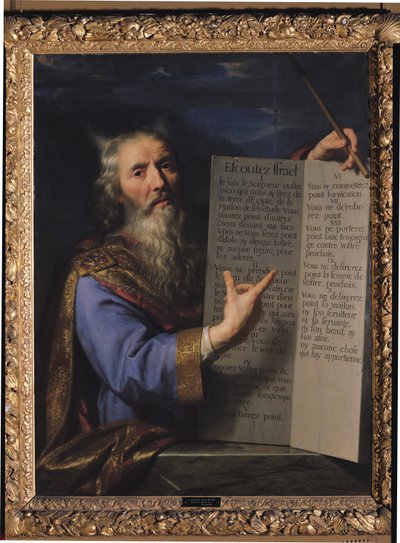 Moisés con las Tablas de la Ley de Philippe de Champaigne