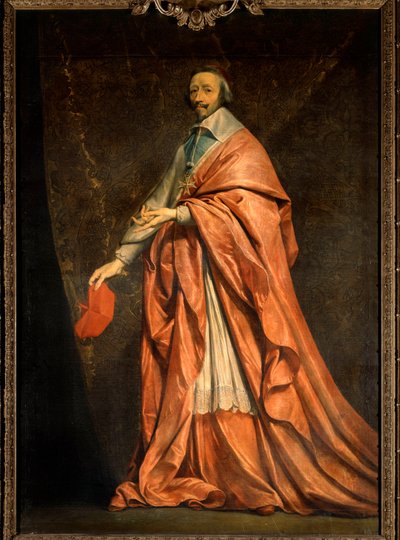 Retrato de cuerpo entero de Armand Jean du Plessis, cardenal de Richelieu (1585-1642), ministro de Luis XIII de Philippe de Champaigne